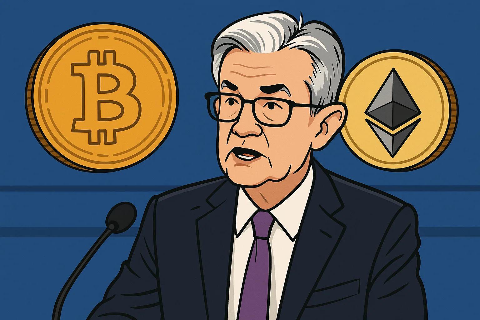 Powell hint op renteverlaging: wat kan dit betekenen voor Bitcoin en Ethereum?